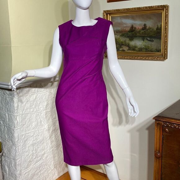 Voodoo Vixen Claudette Retro Pin Up Style Pencil Wiggle Sleeveless Dress - Picture 3 of 12